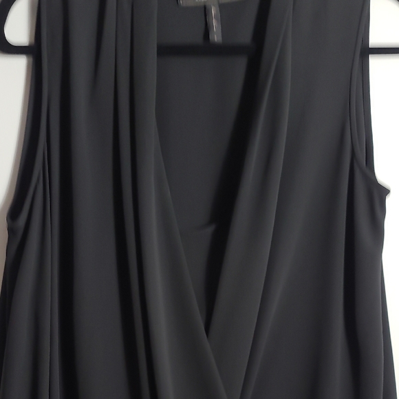 BCBGMAXAZRIA Cecil Asymmetric Sleeveless Top In Black Size Small - Picture 8 of 16